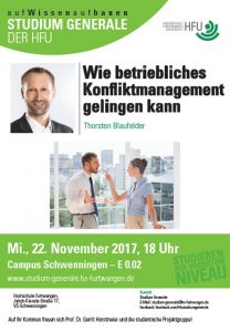Konfliktmanagement Vortrag Hochschule Schwenningen