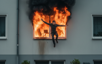 Explosion von E-Roller-Akkus im Homeoffice